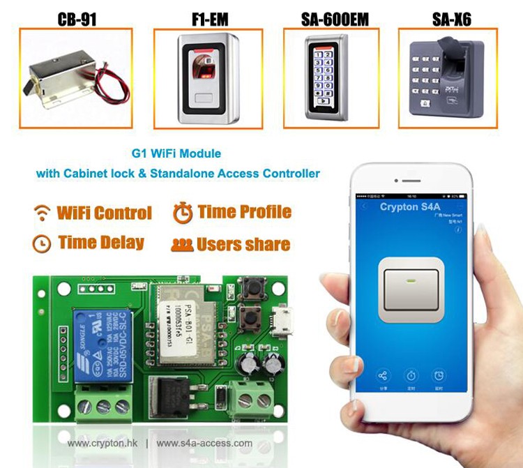 WIFI Access Control Module with time delay