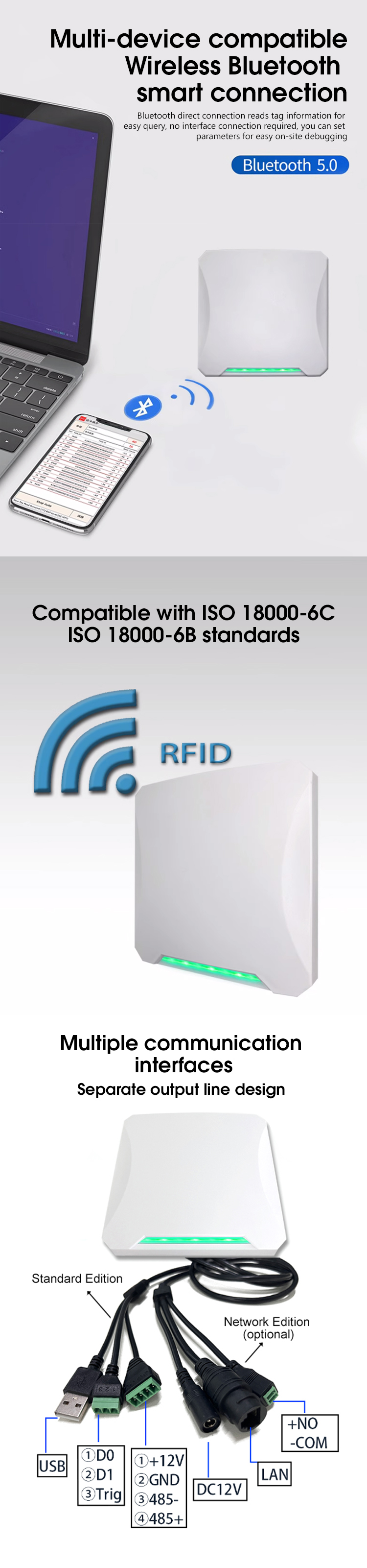 UHF RFID-считыватель карт 15 м